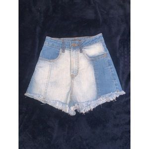 FASHION NOVA COLOR BLOCK HIGH RISE SHORTS